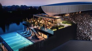 Fulham have shown off plans for a rooftop swimming pool as part of their new Riverside Stand development