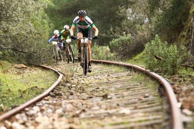 Markus Kaufmann on the way to winning the Andalucia Bike Race