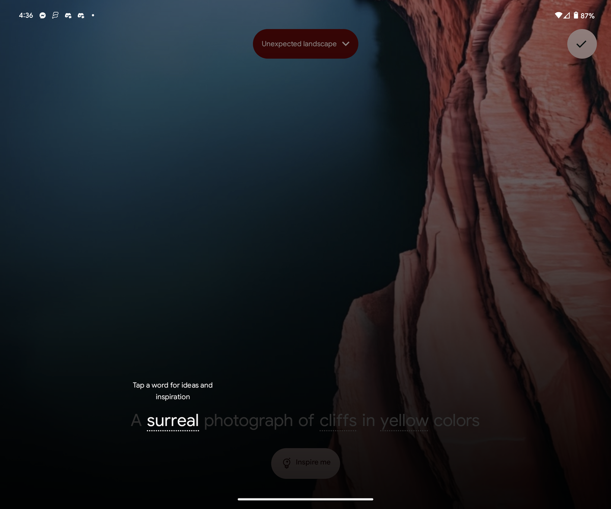 Generative AI wallpaper settings