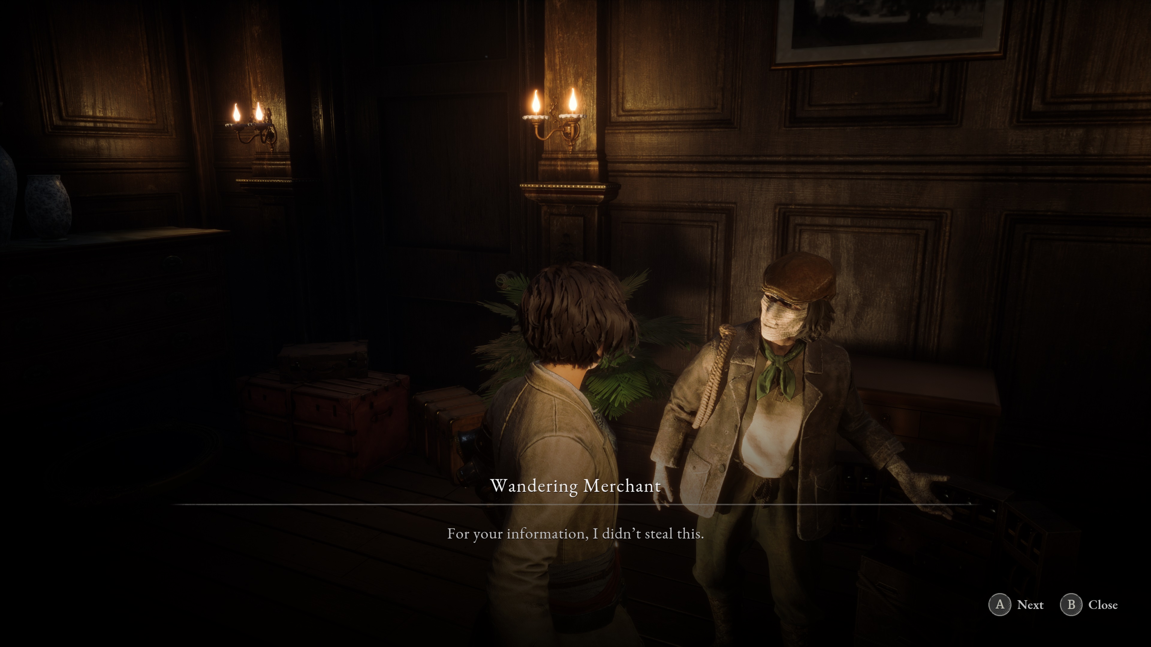 Captura de pantalla del comerciante de Lies of P en el juego