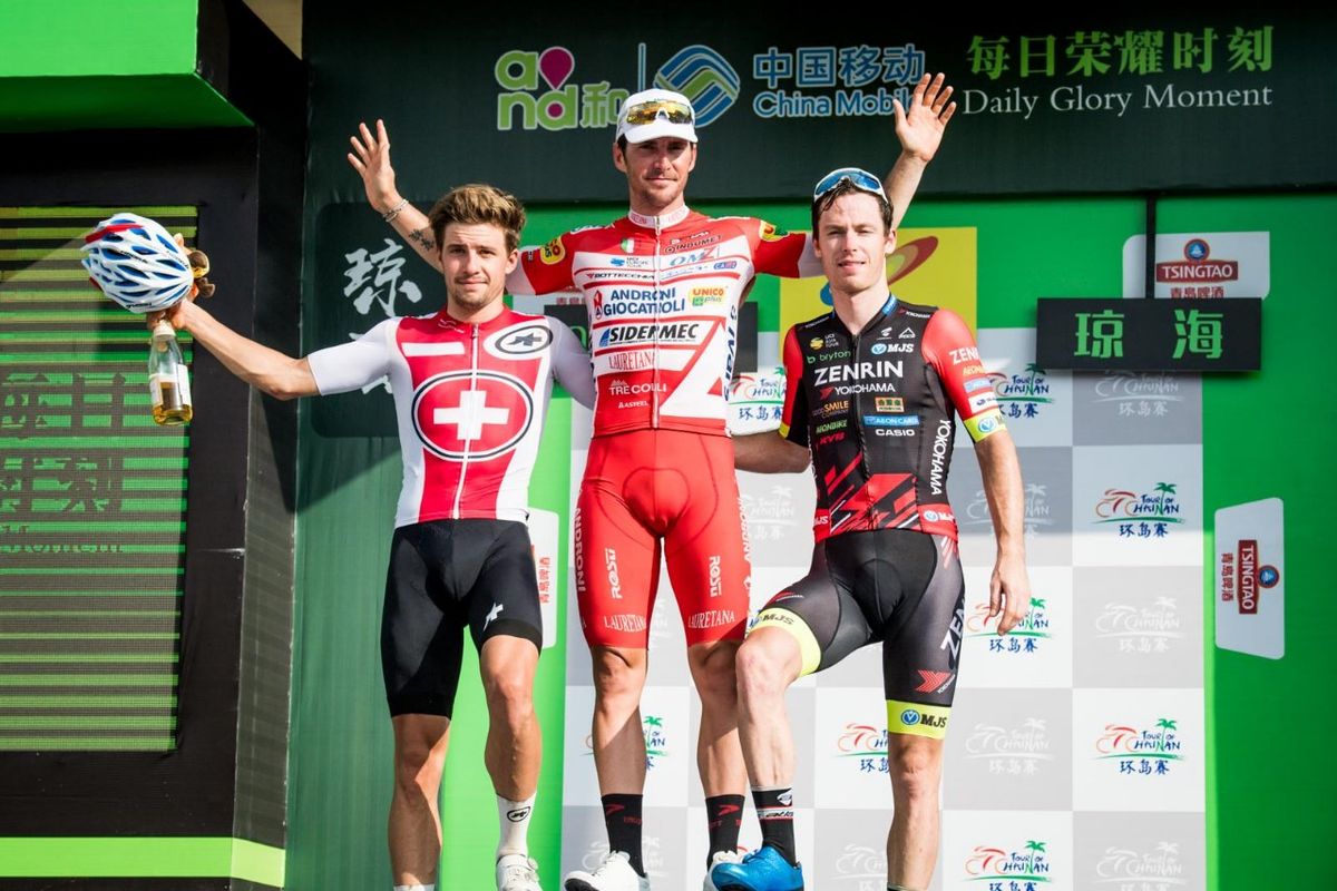 Manuel Belletti tops the stage 3 podium