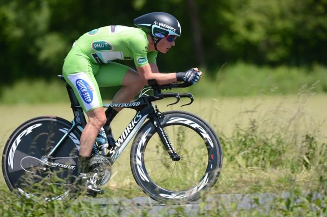Points classification leader Gianni Meersman (Omega Pharma-QuickStep)