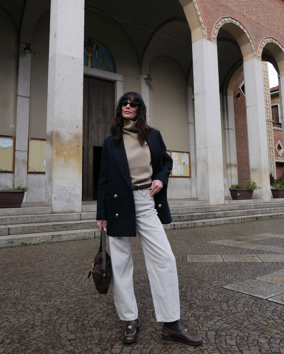 Hedvig Sagfjord Opshaug wears a spring outfit with loafers.
