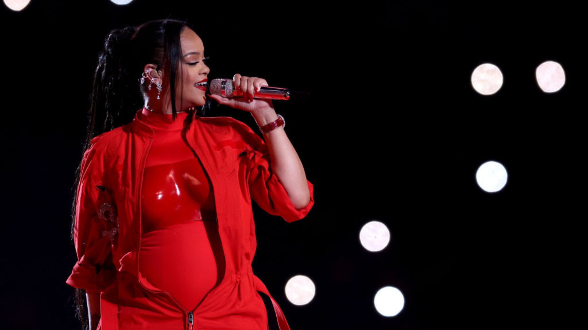 We Found the Exact Red Lipstick Rihanna Wore for Her Super Bowl