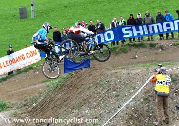 Roger Rinderknecht (Switzerland) leading Michael Mechura (Czech Republic)