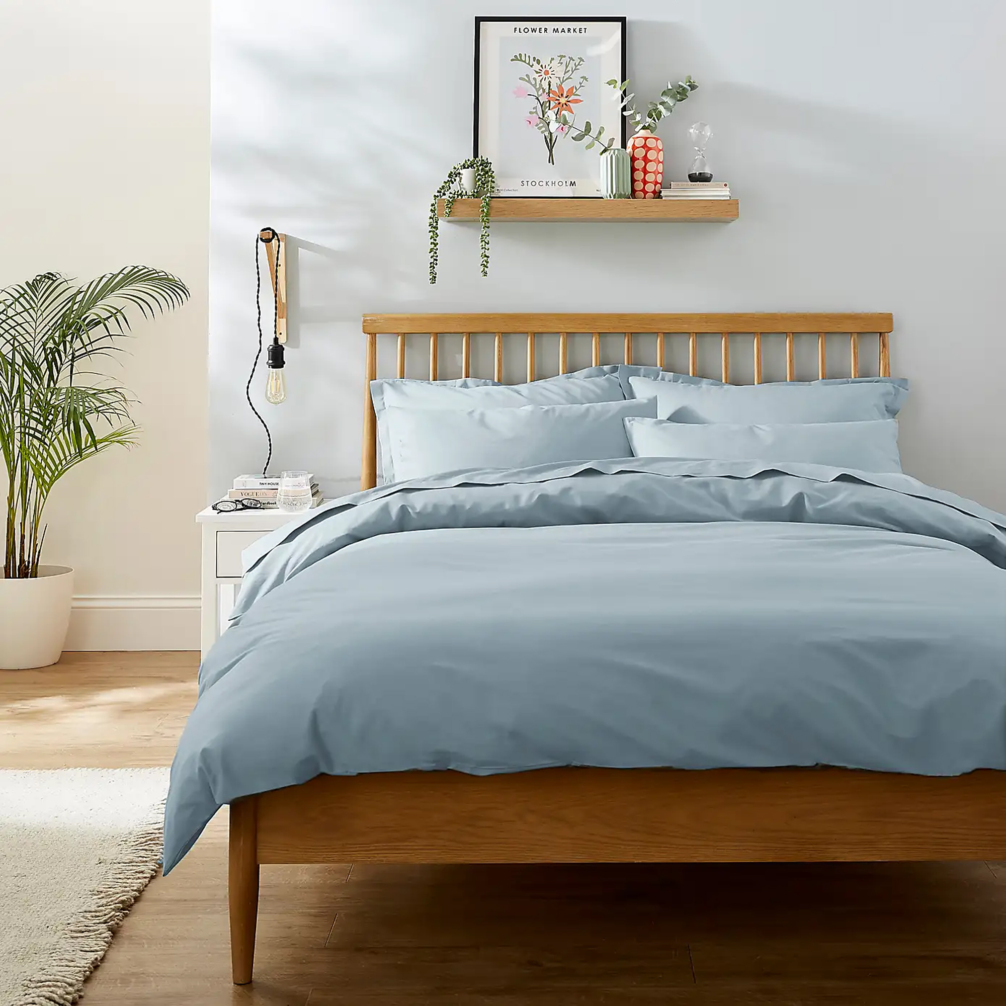 Dunelm, Pure Cotton Plain Dye Duvet Cover