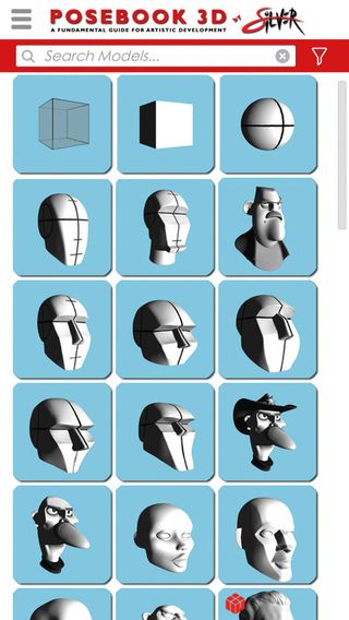 PoseBook 3D lets you light head sculpts from various angles