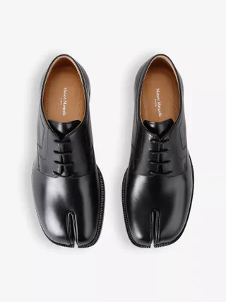 Tabi Lace-Up Leather Shoes 