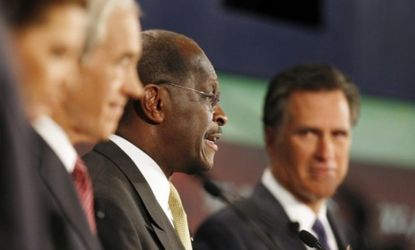 On Tuesday, GOP candidates will meet for their 11th major presidential debate, and critics wonder whether Herman Cain can move beyond 9-9-9 and impress voters with his foreign-policy knowledg