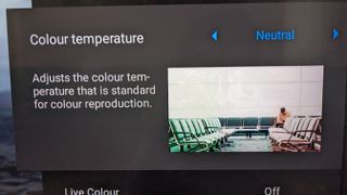Réglage TV de la température des couleurs sur le téléviseur Sony