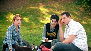 Lindsay Lohan, Lizzy Kaplan and Daniel Franzese in Mean Girls