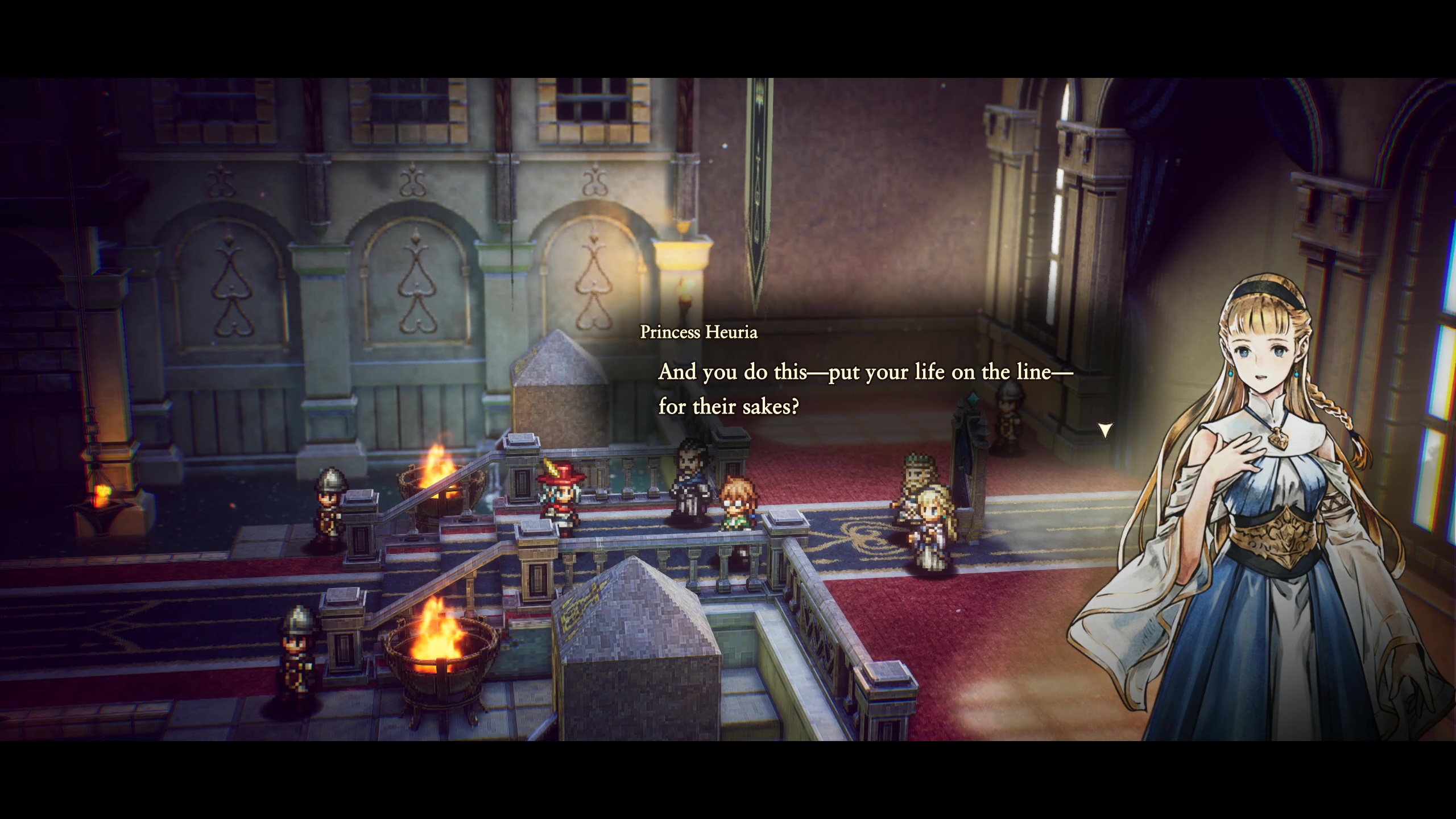 Elliot talks with the Princess at court in in The Adventures of Elliot The Millennium Tales