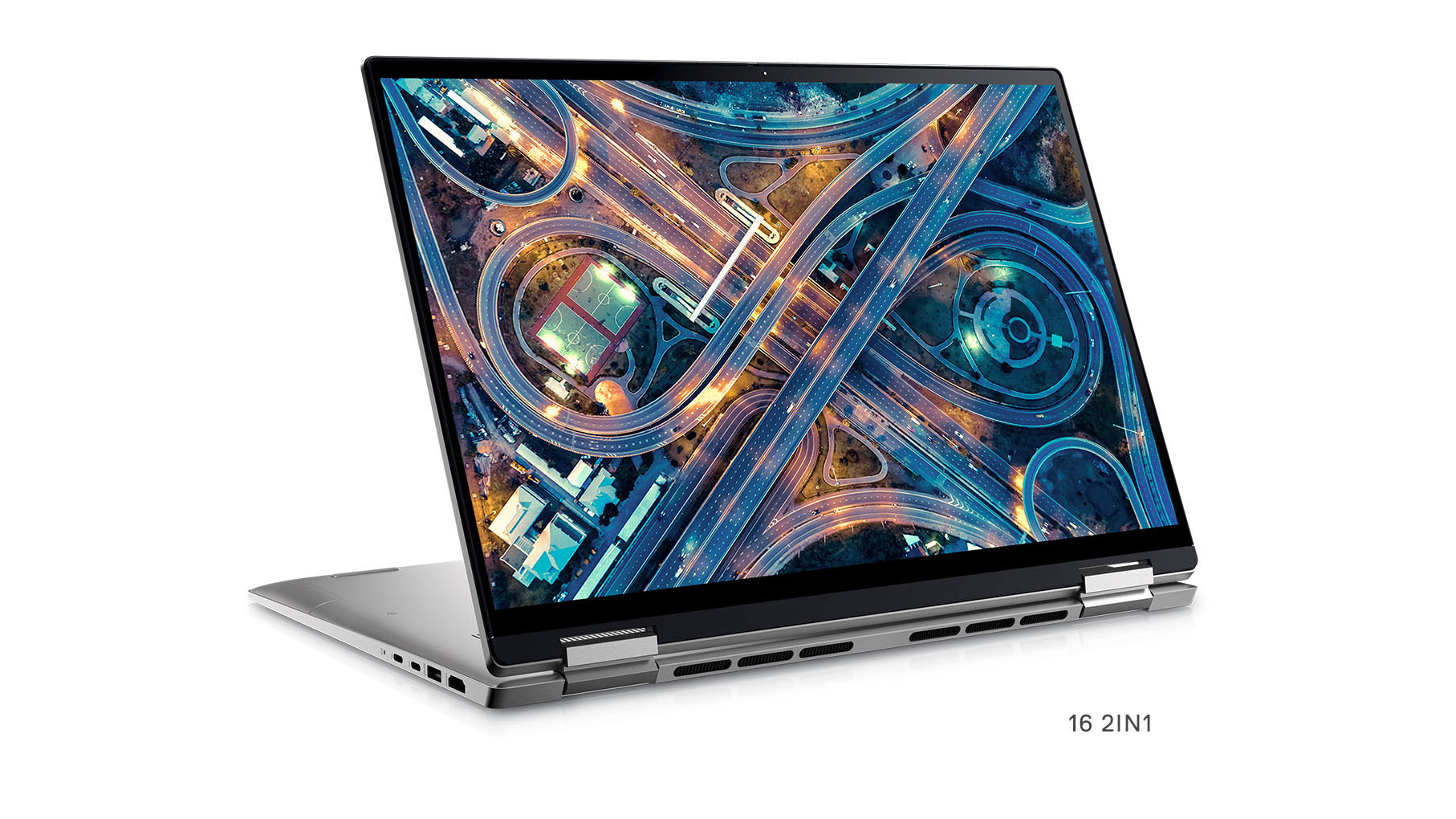 Dell computer on white background