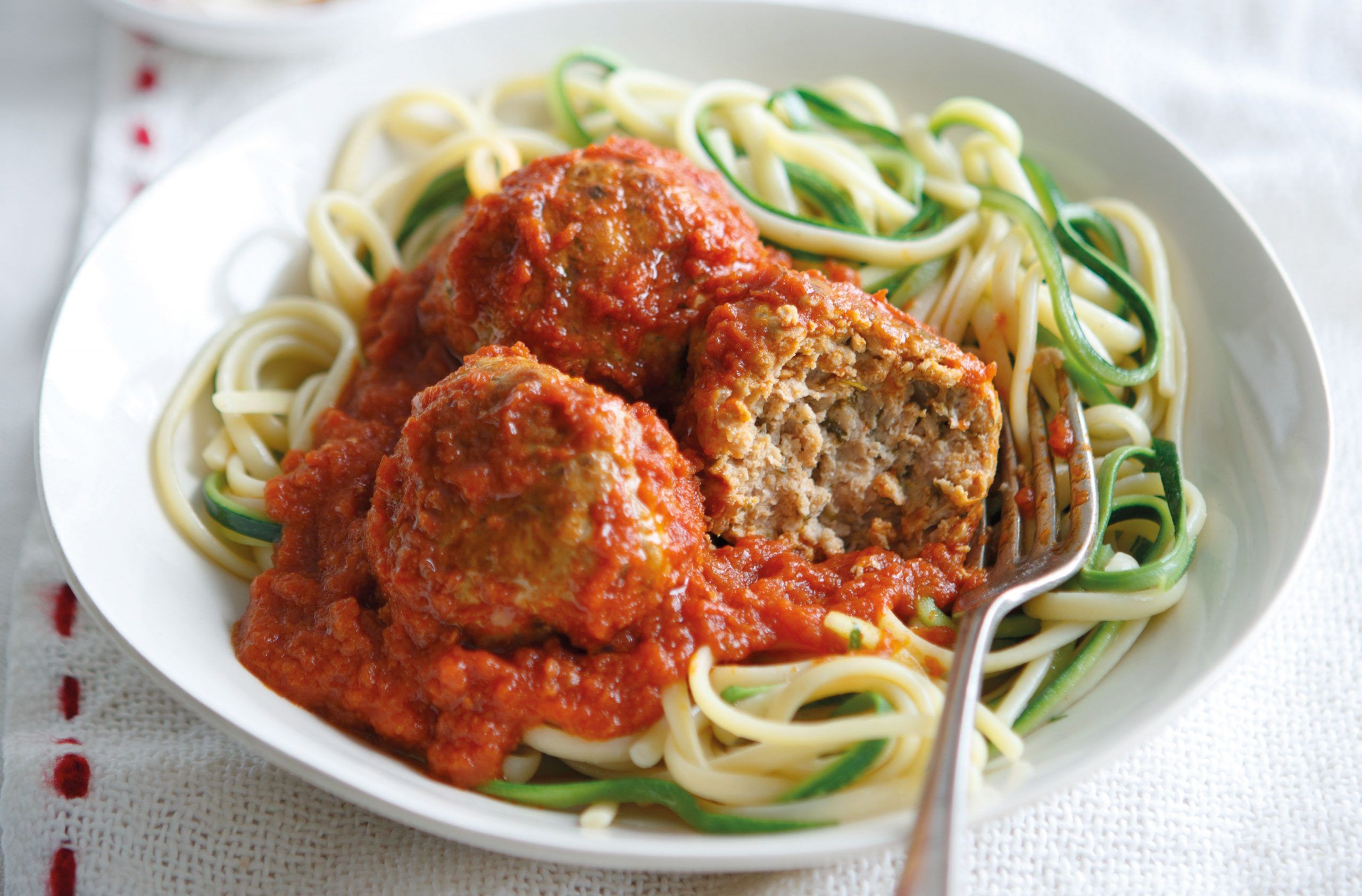 Turkey and courgette pasta in a rich tomato sauce recipe