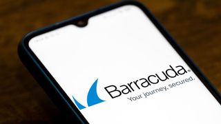 Barracuda Networks logo on a smartphone