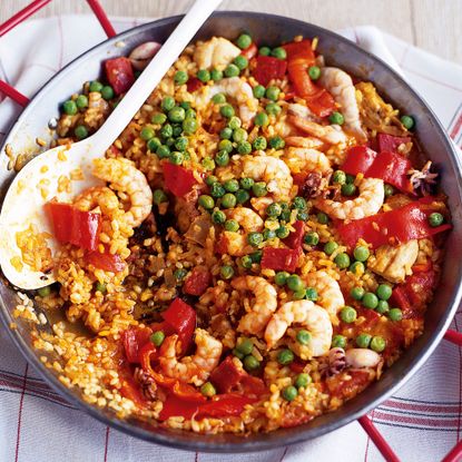 Chicken, Chorizo and Squid Paella Recipe-chicken recipes-recipe ideas-new recipes-woman and home