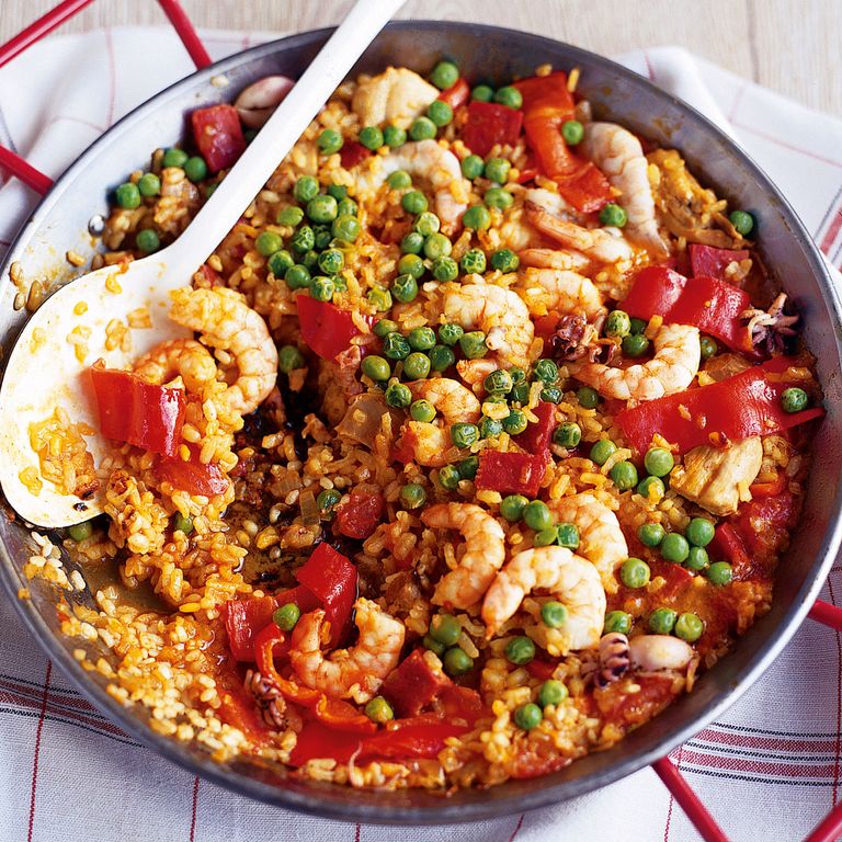 Chicken, Chorizo and Squid Paella Recipe-chicken recipes-recipe ideas-new recipes-woman and home