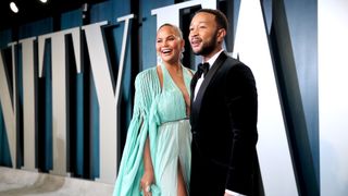 beverly hills, california february 09 l r chrissy teigen and john legend attend the 2020 vanity fair oscar party hosted by radhika jones at wallis annenberg center for the performing arts on february 09, 2020 in beverly hills, california photo by rich furyvf20getty images for vanity fair