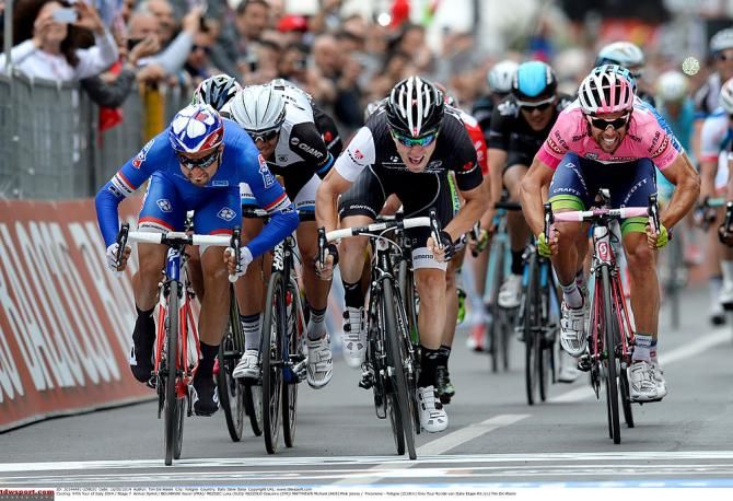 Nacer Bouhanni (FDJ) sprints to the line