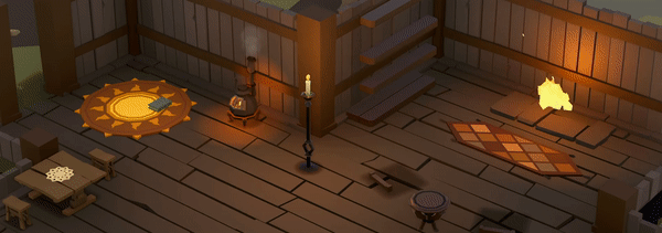 Furniture is placed rapidly in a tavern in Tavern Keeper.