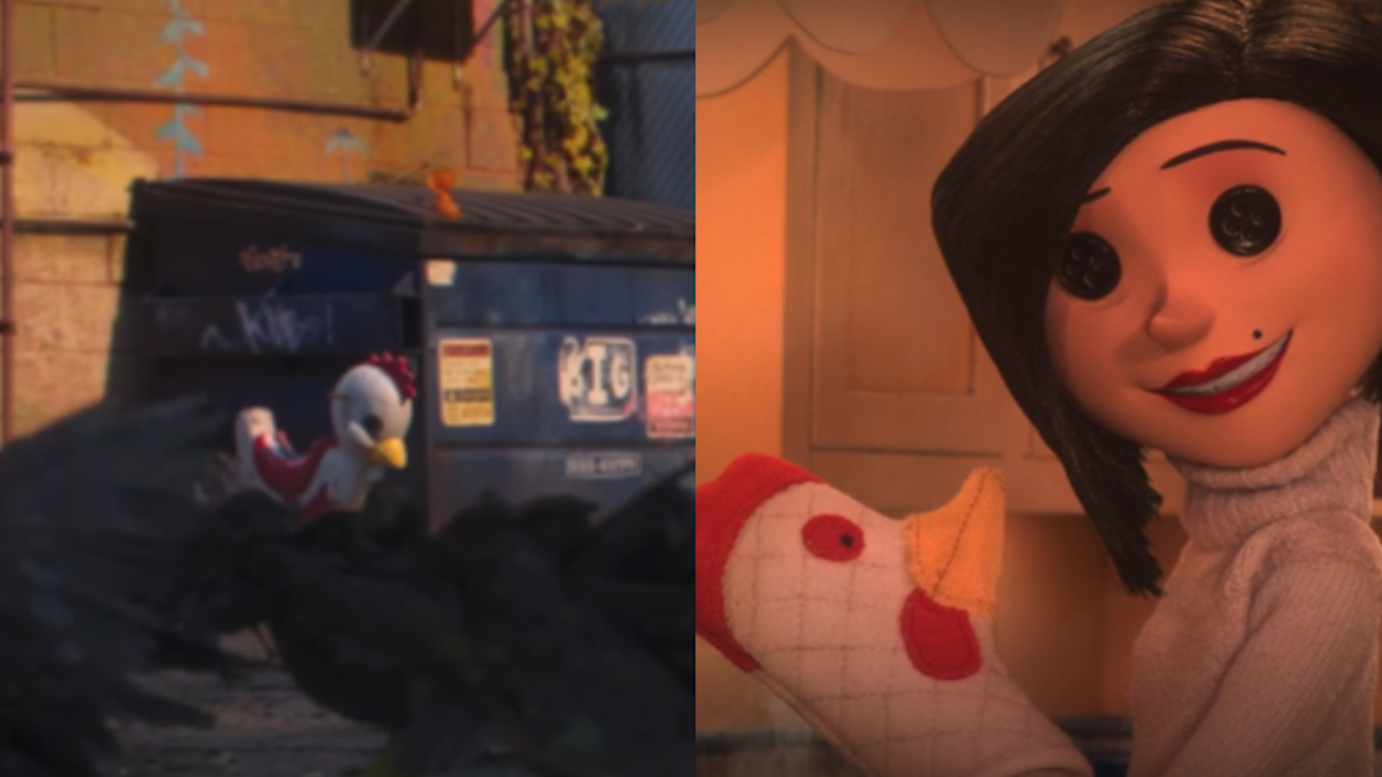 Coraline chicken easter egg in Wildwood