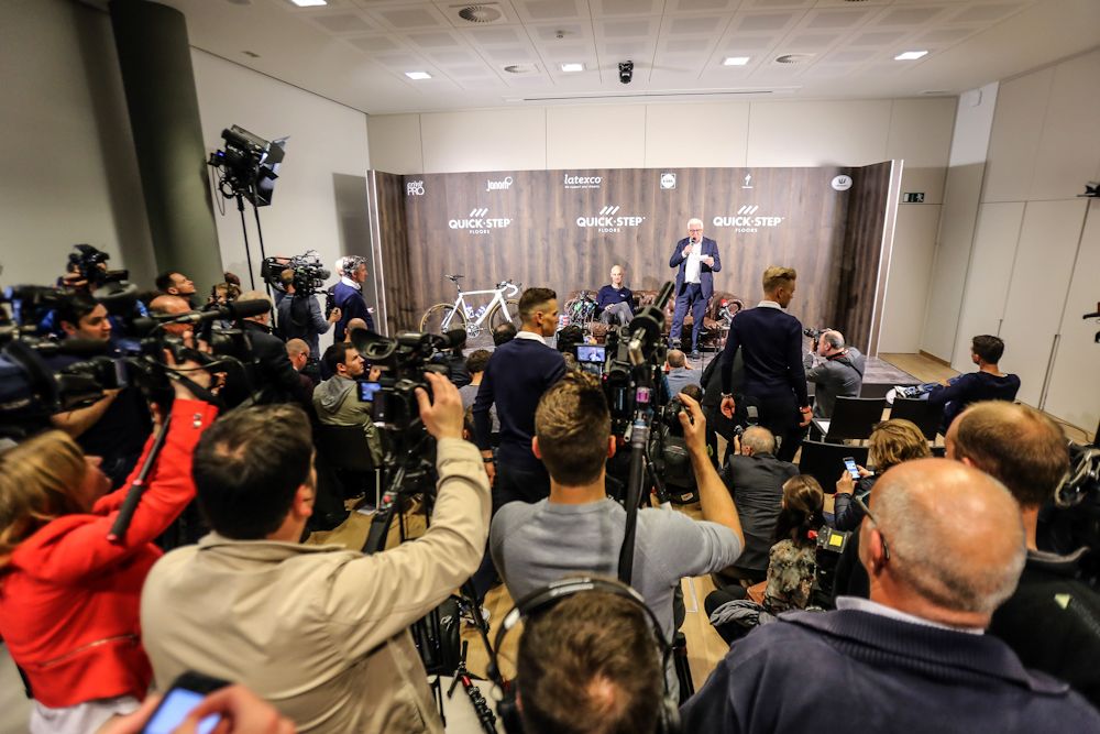 Tom Boonen meets the press before his final race at Paris-Roubaix