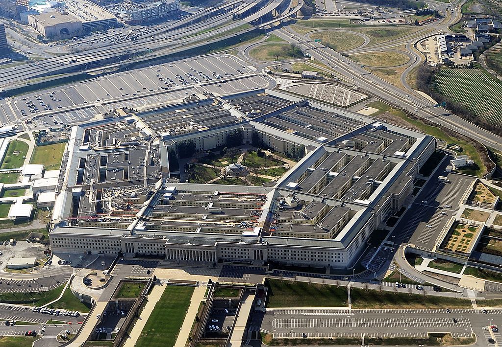 Aerial view of the Pentagon.