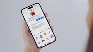 iPhone messages with sticker options