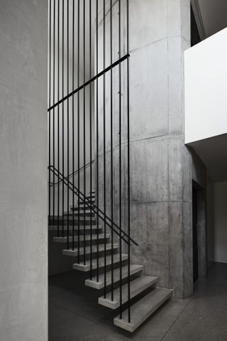 concrete staircase at Canopy House