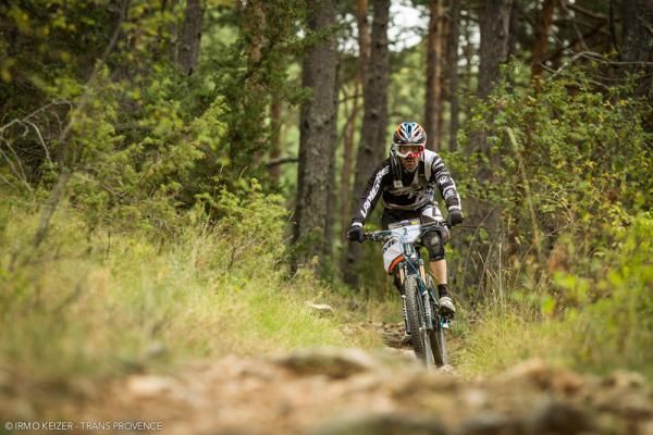 A racer in action on day 3 at Trans-Provence