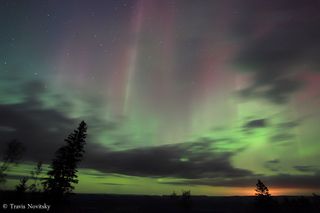 Skywatcher Travis Novitsky captured this image of an aurora from Northeast Minnesota, United States, on September 26, 2011,