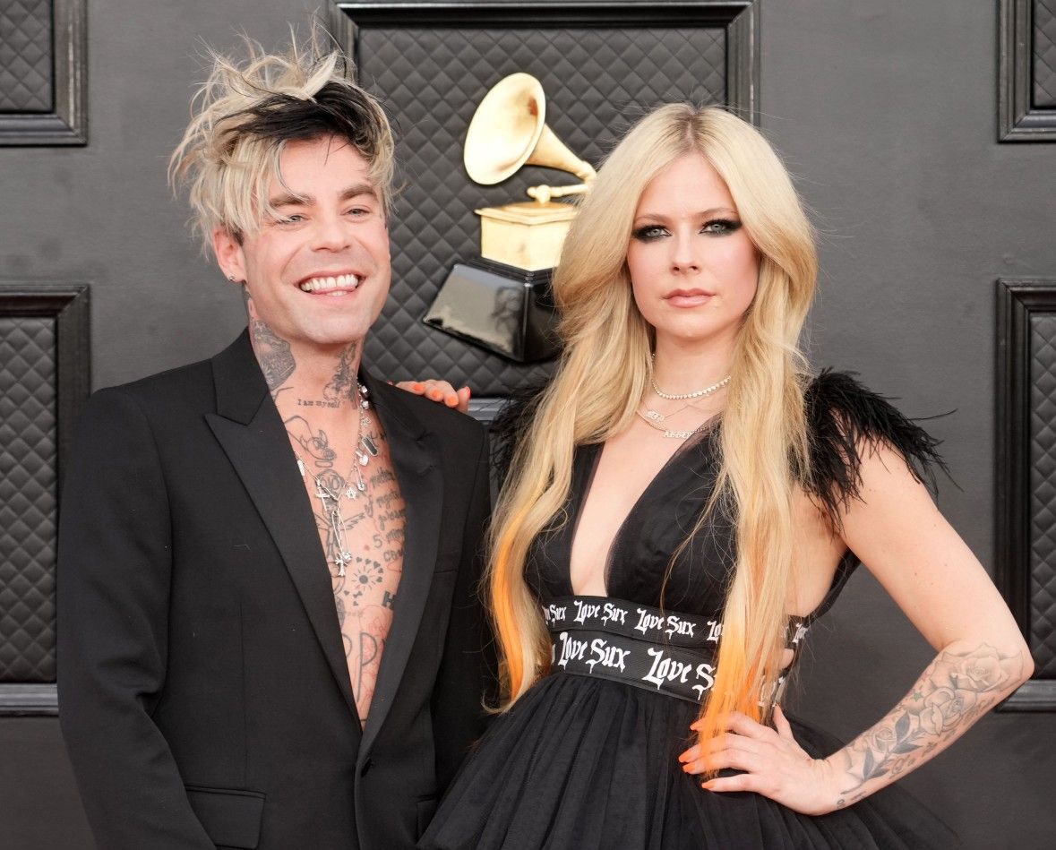 Mod Sun and Avril Lavigne attend the 64th Annual GRAMMY Awards