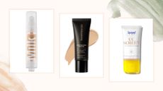 A collage of the three best tinted moisturizers with SPF.