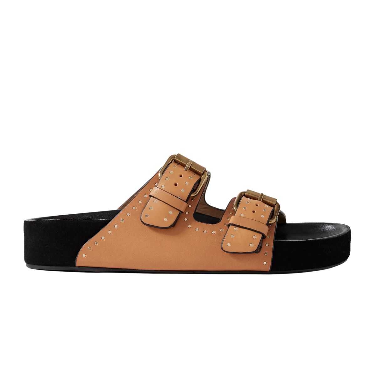 Studded Buckle-Fastening Sandals