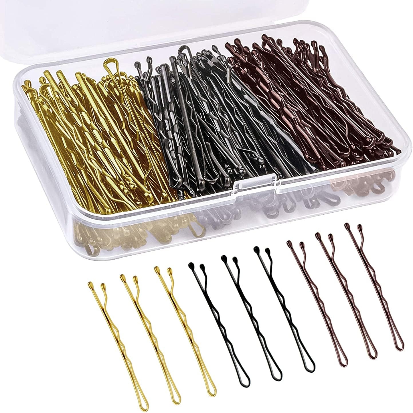 OWill 150 Bobby Pins in Black, Blonde and Brunette