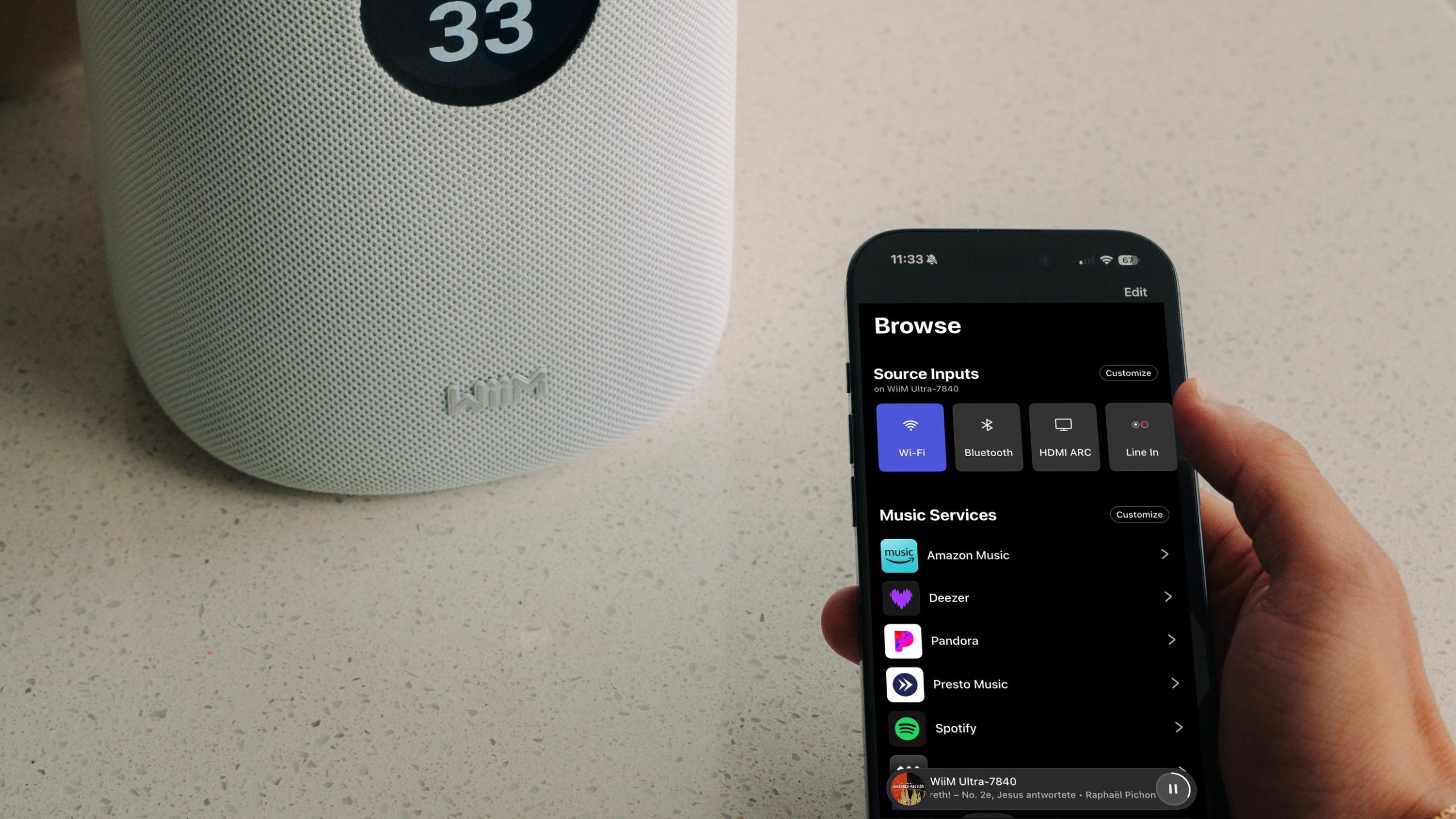 Presto Music streaming on the WiiM Home app