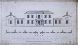 Leighton hall architectural drawing