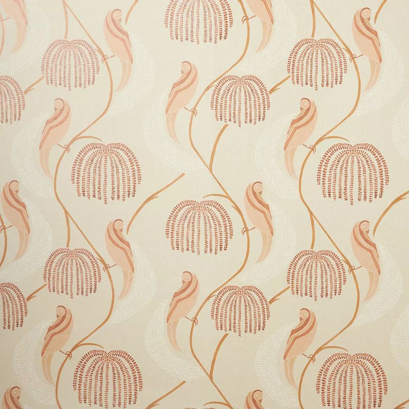peach patterned wallpaper