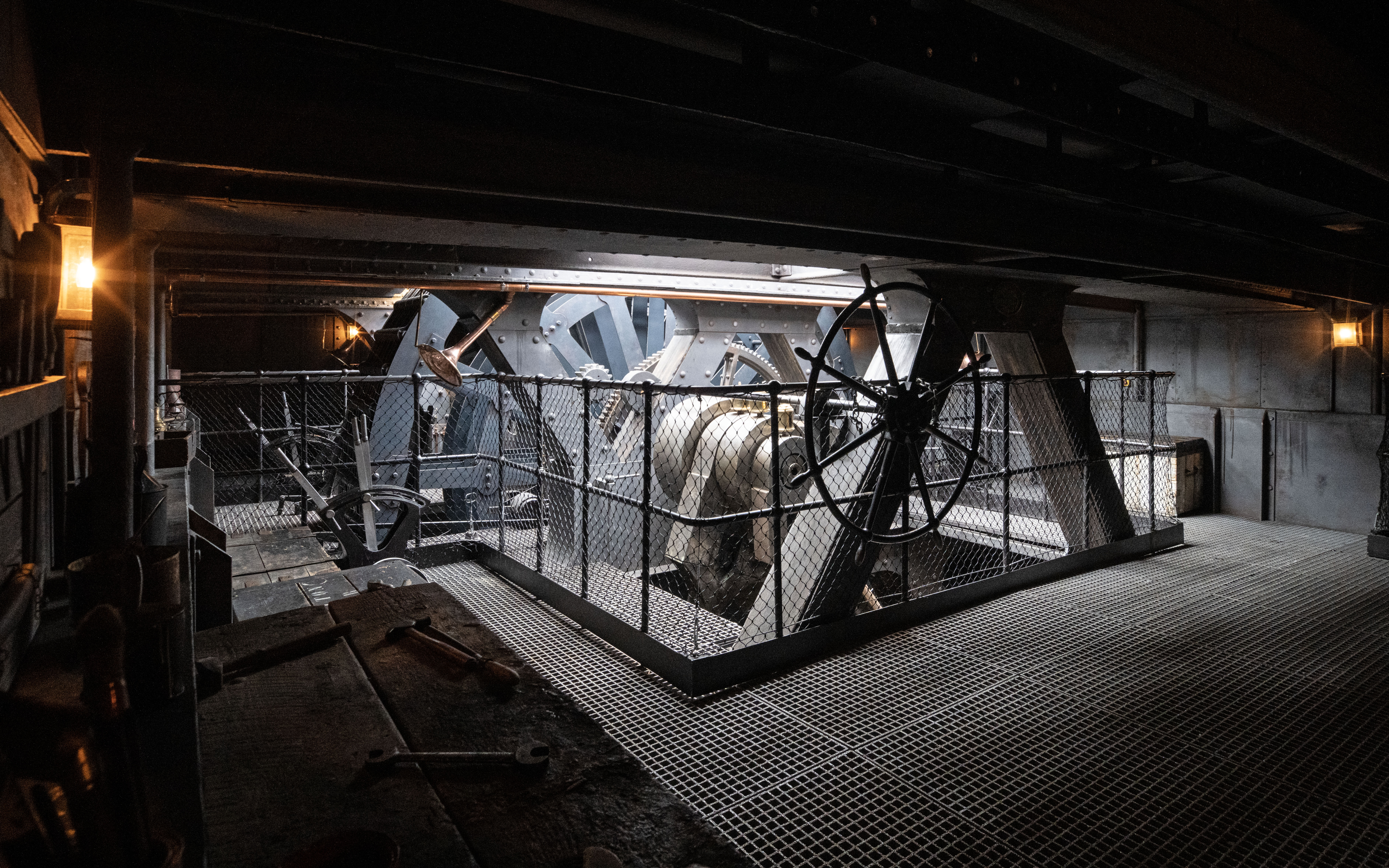 Using highlight metering, the machinery is perfectly exposed and while the rest of the image was dark, it was easily remedied in the RAW file