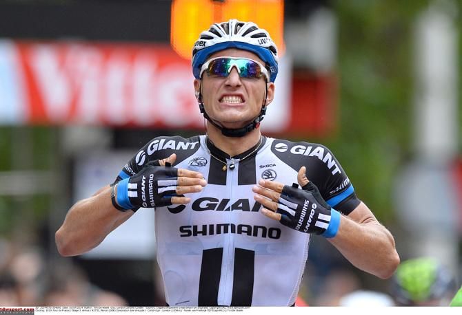 Marcel Kittel (Giant-Shimano) wins his second Tour de France stage of 2014 in London