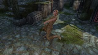 A stealth archer meets a grisly end after being struck down by the stealth archer killer mod.