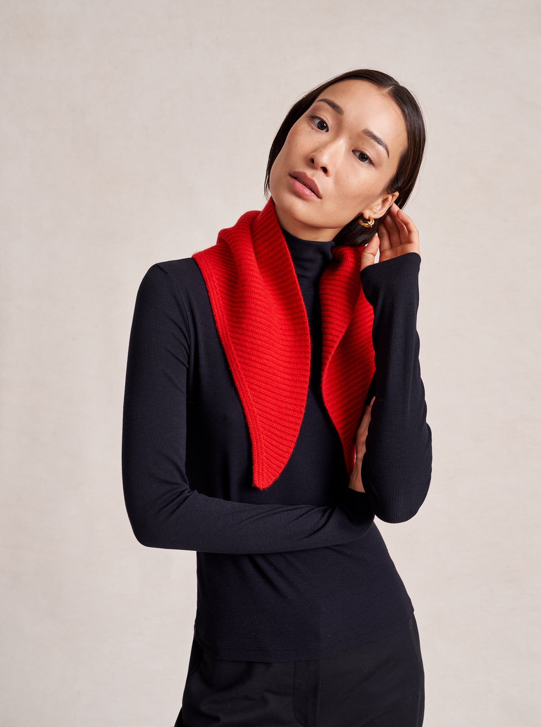 Toujours Scarf O/s in Red