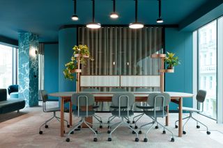 The Nest in Warsaw is a co-working space filled with colour and light