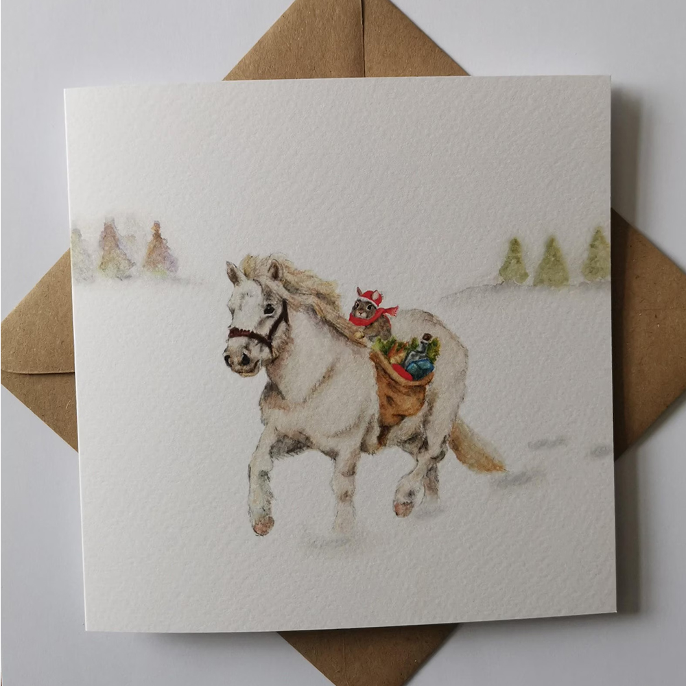 "Christmas Rush" Christmas card