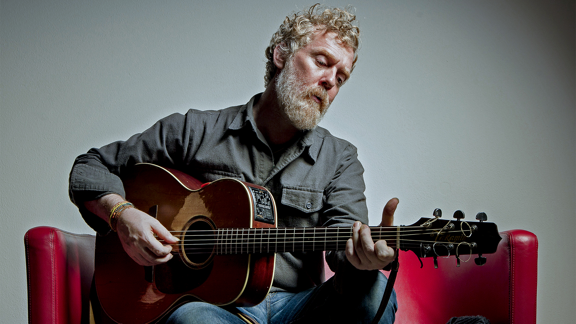 Irish musician Glen Hansard, portrait backstage at the Auditorium Parco della Musica, Rome, Italy, 12th November 2019.