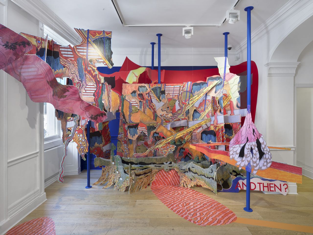 Installation View: Peter Cook, Cities, Richard Saltoun Gallery London, 2023, as part of Peter Cook exhibition at Richard Saltoun Gallery in London