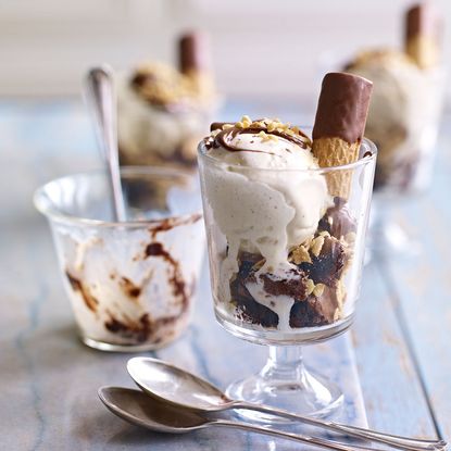 Ice cream in ice cream bowl