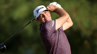 Keegan Bradley takes a shot during the Hero World Challenge