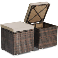 Rattan ottoman with storage, Walmart