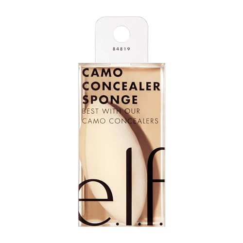 E.l.f. Camo Concealer Sponge, Soft, Dual-Pointed, Versatile, Washable, Reuseable, Easy to Use, Blends, Complements 16hr Camo Concealer, Wet or Dry Product